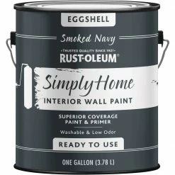 Cheapest 🔥 Rust-Oleum Simply Home Eggshell Smoked Navy Interior Wall Paint, Gallon 🛒