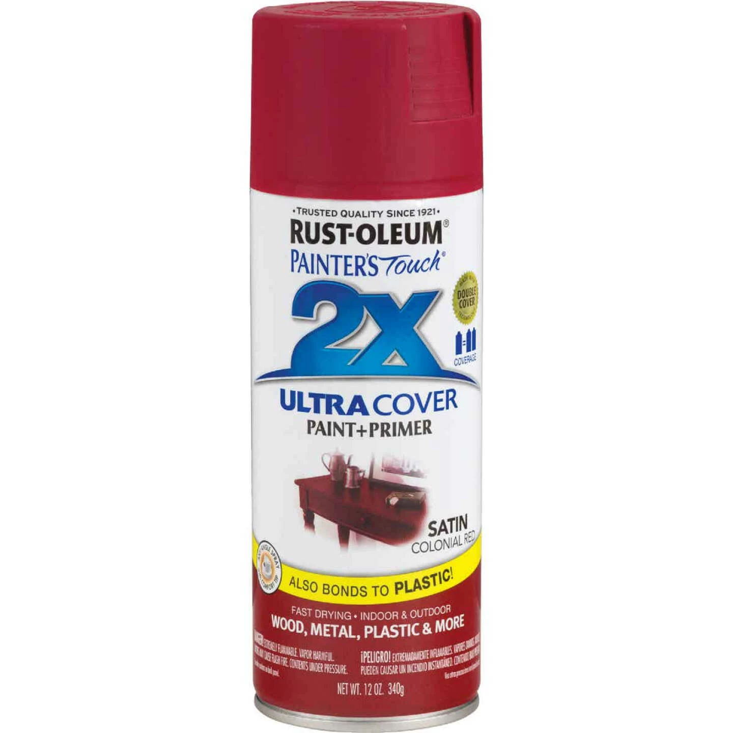Buy π₯ Rust-Oleum Painter's Touch 2X Ultra Cover 12 Oz. Satin Paint + Primer Spray Paint, Colonial Red π 4 Buy π₯ Rust-Oleum Painter's Touch 2X Ultra Cover 12 Oz. Satin Paint + Primer Spray Paint, Colonial Red π - Image 2