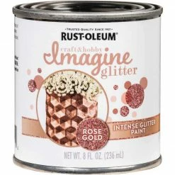 Best reviews of 😉 Rust-Oleum Imagine Craft & Hobby 8 Oz. Intense Rose Gold Glitter Paint 🛒