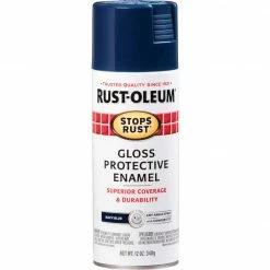 Outlet 🤩 Rust-Oleum Stops Rust Navy Blue Gloss 12 Oz. Anti-Rust Spray Paint 😉