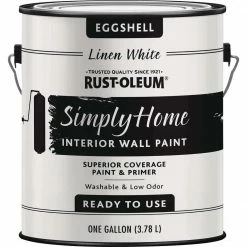 Flash Sale ❤️ Rust-Oleum Simply Home Eggshell Linen White Interior Wall Paint, Gallon 🌟